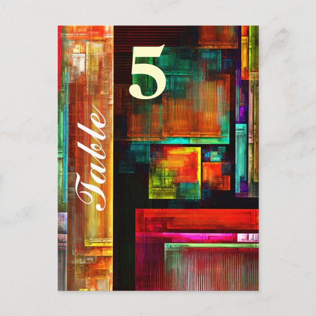 Farbige Plätze Modernes Abstraktes Kunstmuster #04 Postkarte (Vorderseite)