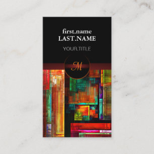 Farbige Plätze Modernes Abstraktes Kunstmuster #04 Visitenkarte