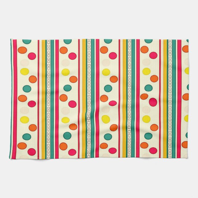 farbige Pokadot-Kreise Küchentücher (Horizontal)