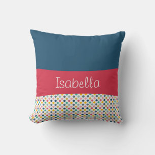 Farbige Polka Dot individuell anpassbare Muster Kissen