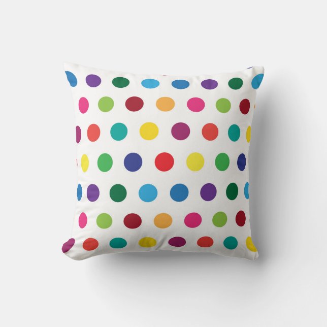 Farbige Polka Dots Niedliche Kinder Kissen (Vorderseite)