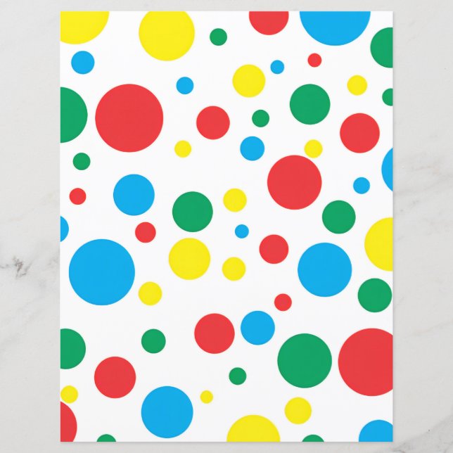 Farbige Polka Dots Papierblätter (Vorderseite)