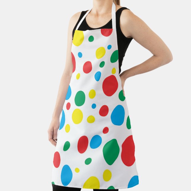 Farbige Polka Dots Schürze; Größe auswählen Schürze (InSitu)