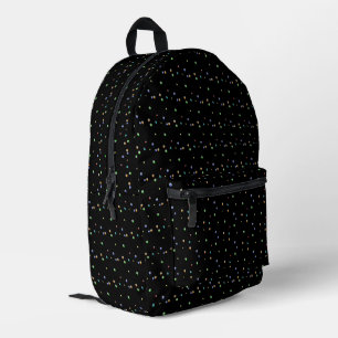 farbige Polka-Punkte in schwarz Bedruckter Rucksack