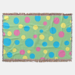Farbige Polka-Punkte-Muster werfen Decke