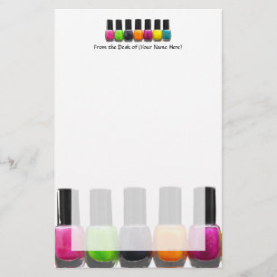 Farbige polnische Nail-Flaschen, Nail Salon Briefpapier