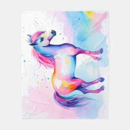 Farbige Pony 2 Fleecedecke