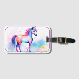 Farbige Pony 2 Gepäckanhänger