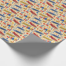 Farbige Pop-Art-Geburtstags-Geschenkpapier