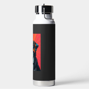 Farbige Pop-Art-Hunde-Illustration Kräftige & lus Trinkflasche