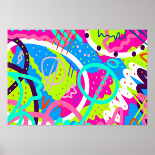 Farbige Pop-Art Poster