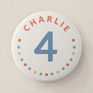 Farbige Pop-Party-Großgeburtstags-Altersabzeichen Button