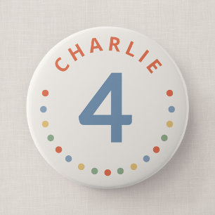 Farbige Pop-Party-Großgeburtstags-Altersabzeichen Button