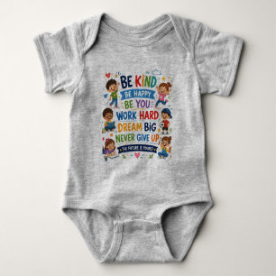 Farbige Positive Cartoon-Kinder Gestaltung Baby Strampler