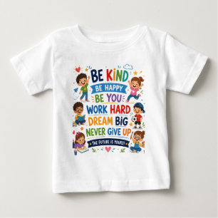 Farbige positive Cartoon-Kinder-Gestaltung Baby T-shirt
