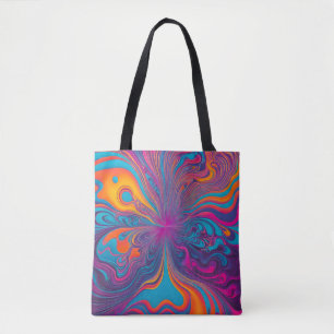 Farbige Psychedelia-Airbrush-Kunst-Tragetasche