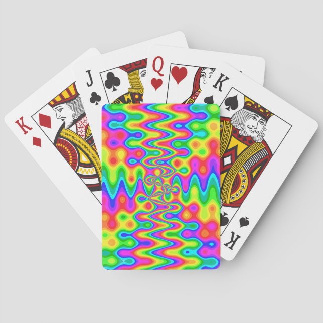 Farbige Psychedelic Playing Cards Spielkarten (Rückseite)