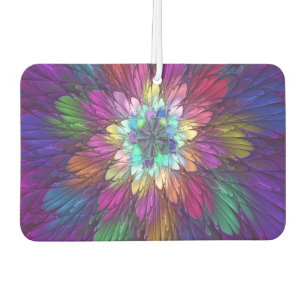 Farbige psychedelische Blumen-Abstract-Fraktal-Kun Autolufterfrischer