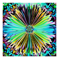 Farbige psychedelische Skizze einer Blume 2