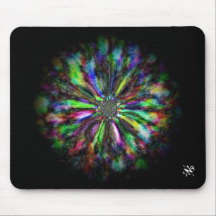 Farbige psychedelische Skizze einer Blume Mousepad