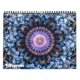 Farbige psychedelische visionäre Kunst Mandala Kalender
