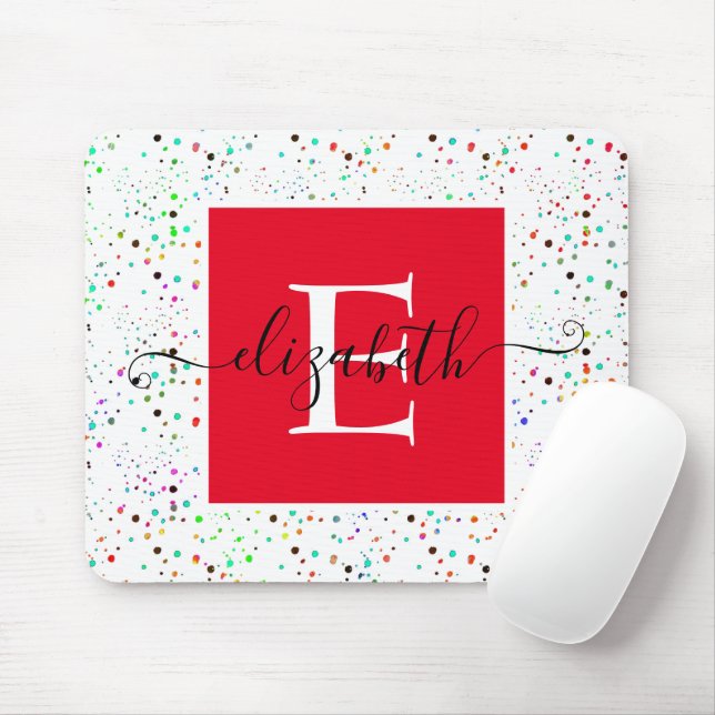 Farbige Punkte Mauspad (Mit Mouse)