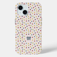 Farbige Punkte Muster Monogramm