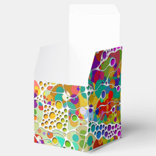 Farbige Punkte Spiralen Handmalerei 2 Geschenkschachtel