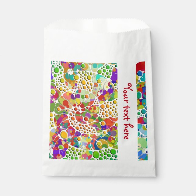 Farbige Punkte Spiralen Handmalerei 2 Geschenktütchen (Vorderseite)