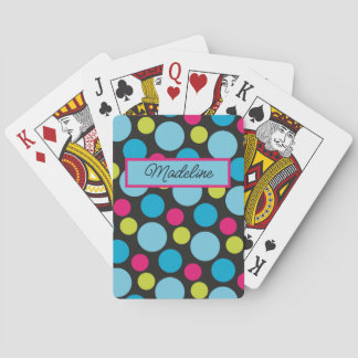 Farbige Punkte trendy Circles Muster Whimsical Spielkarten