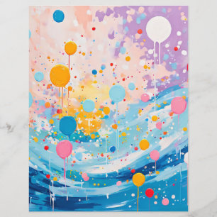 Farbige Punkte Tropfen Spritzer Scrapbook Paper