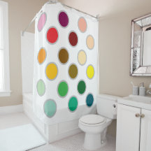 Farbige Punkte und Weiß