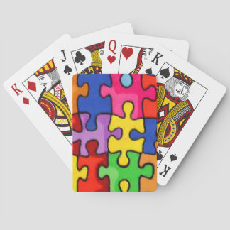 Farbige Puzzleteile Spielkarten