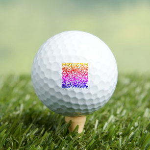 Farbige QR Code Scan Info Golf Balls Briefmarke Golfball