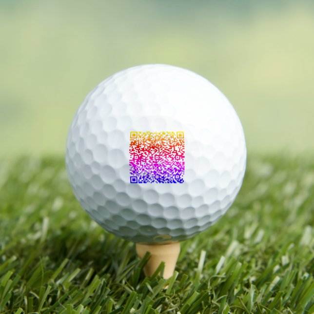 Farbige QR Code Scan Info Golf Balls Briefmarke Golfball (Insitu T-Shirt)