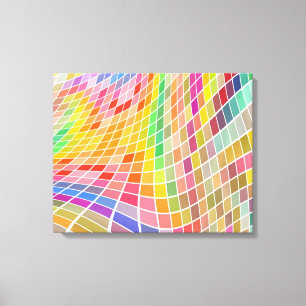 Farbige Quadrate Art-Customizable Wrapped Canvas Leinwanddruck