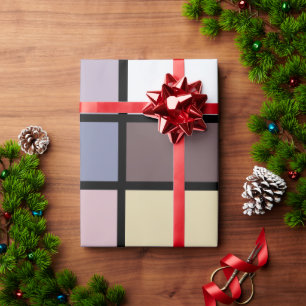 Farbige Quadrate geometrisch Geschenkpapier