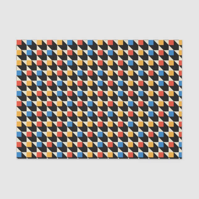 Farbige Quadrate - Gewebepapier Seidenpapier (Vorderseite)