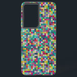 Farbige Quadrate Mosaikmuster Samsung Galaxy Hülle<br><div class="desc">Farbenfrohe kleine Quadrate Mosaik nahtlose geometrische Muster.</div>