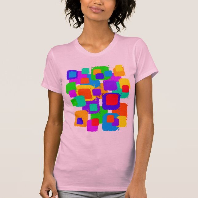 Farbige Quadrate T-Shirt (Vorderseite)