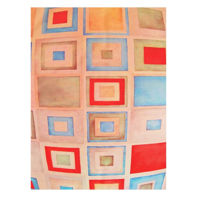 Farbige Quadrate Tischdecke (Vorderseite)