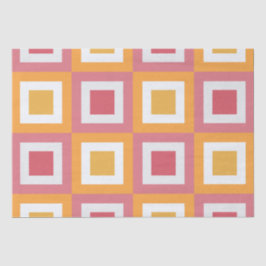 Farbige quadratische Geometrie Seidenpapier