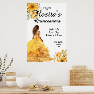 Farbige Quinceanera Poster