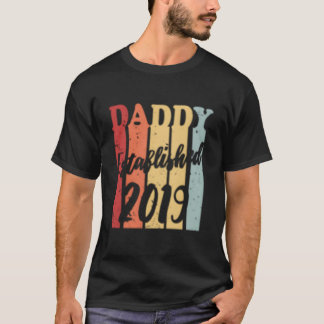 Farbige/r 'S Zum Papa Befördert Est 2019 T-Shirt