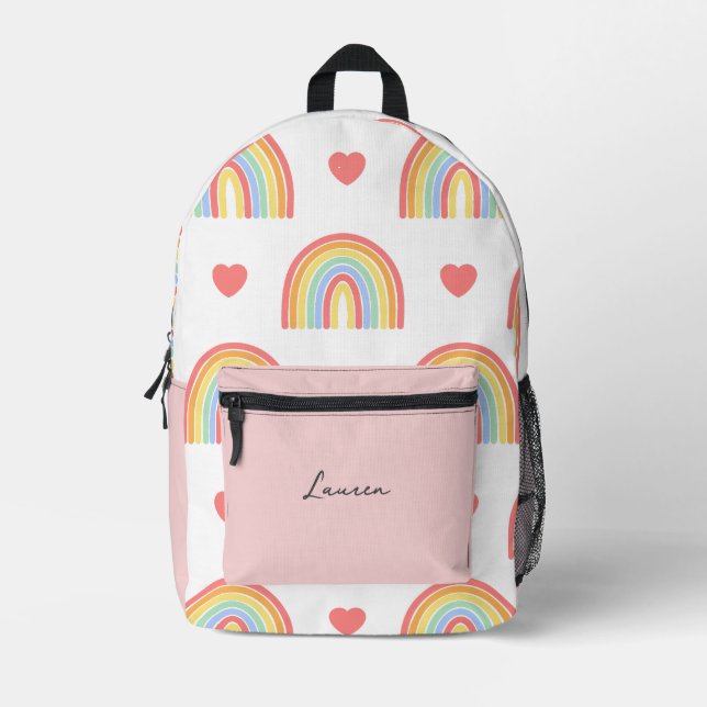 Farbige Rainbow-Kinder Bedruckter Rucksack (Vorderseite)