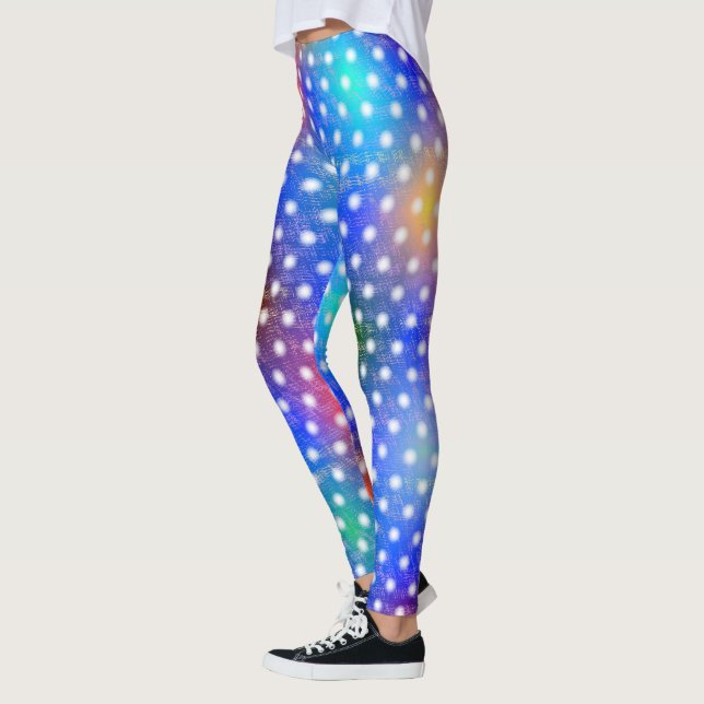 Farbige Randkreise im Hintergrund Leggings (Links)
