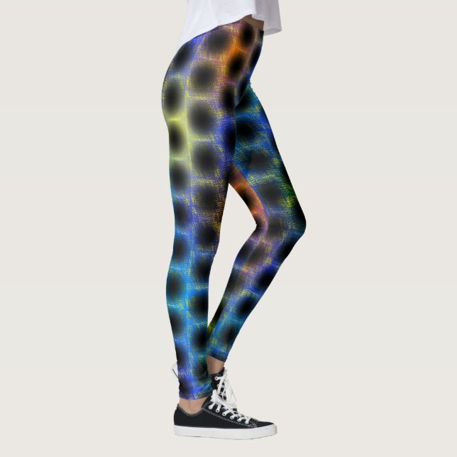 Farbige Randkreise im Hintergrund Leggings (Rechts)