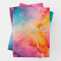 Farbige Rauch Art Wrapping Paper Sheets