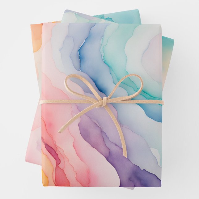 Farbige Rauch Art Wrapping Paper Sheets Geschenkpapier Set (Von Creator hochgeladen)