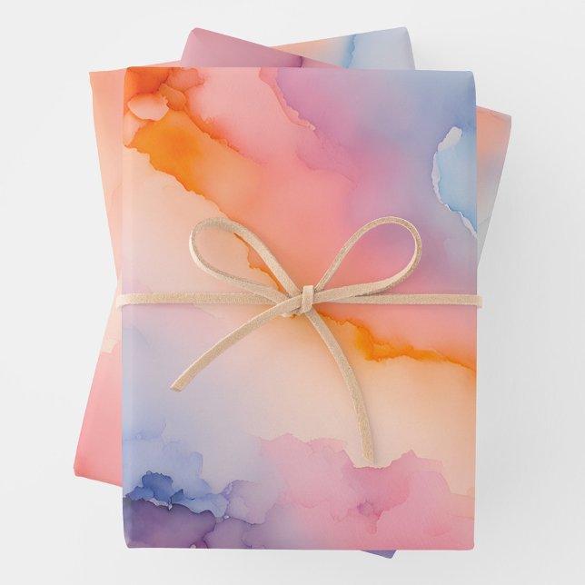 Farbige Rauch Art Wrapping Paper Sheets Geschenkpapier Set (Von Creator hochgeladen)